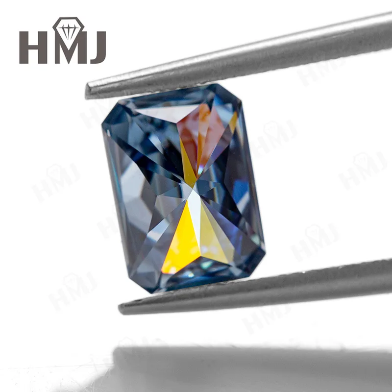Moissanit Loser Stein Radiantschliff Grün Champagnerfarbe mit Zertifikat DIY Ring Halskette Ohrringe Hauptmaterialien Großhandel – Detail 35