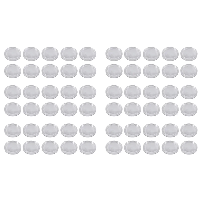 AT21-60 Pcs Small Round Transparent Plastic Coin Capsules Box 33Mm