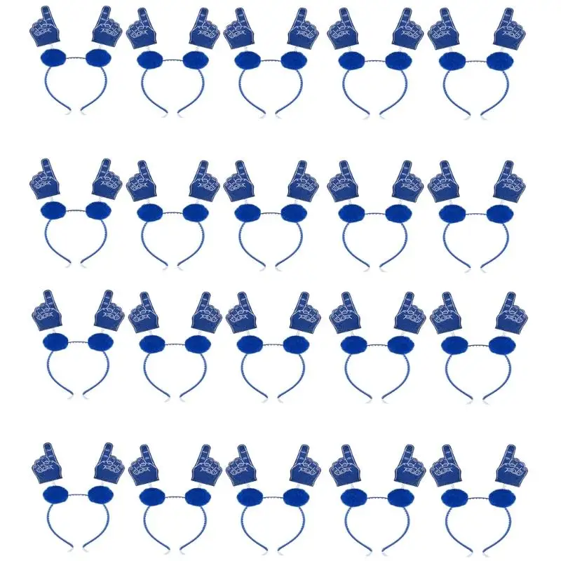 

P9FE Plush Hairband With Soccer Cheer Fan Patterns Kids Sports Party Accessory Comfort Wear