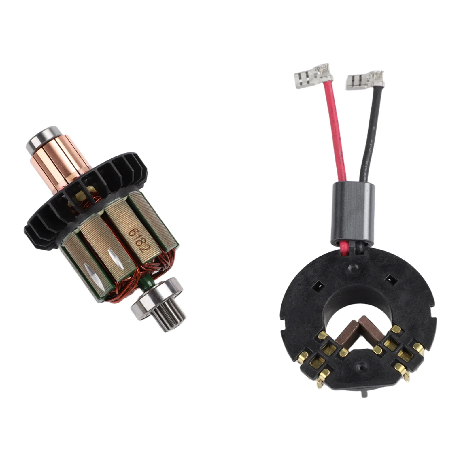 For DHP482Z XPH10 Rotor Armature Carbon Brush Holder Garden Tool Parts Petrol Gas 619380-9 619583-5 Replacement