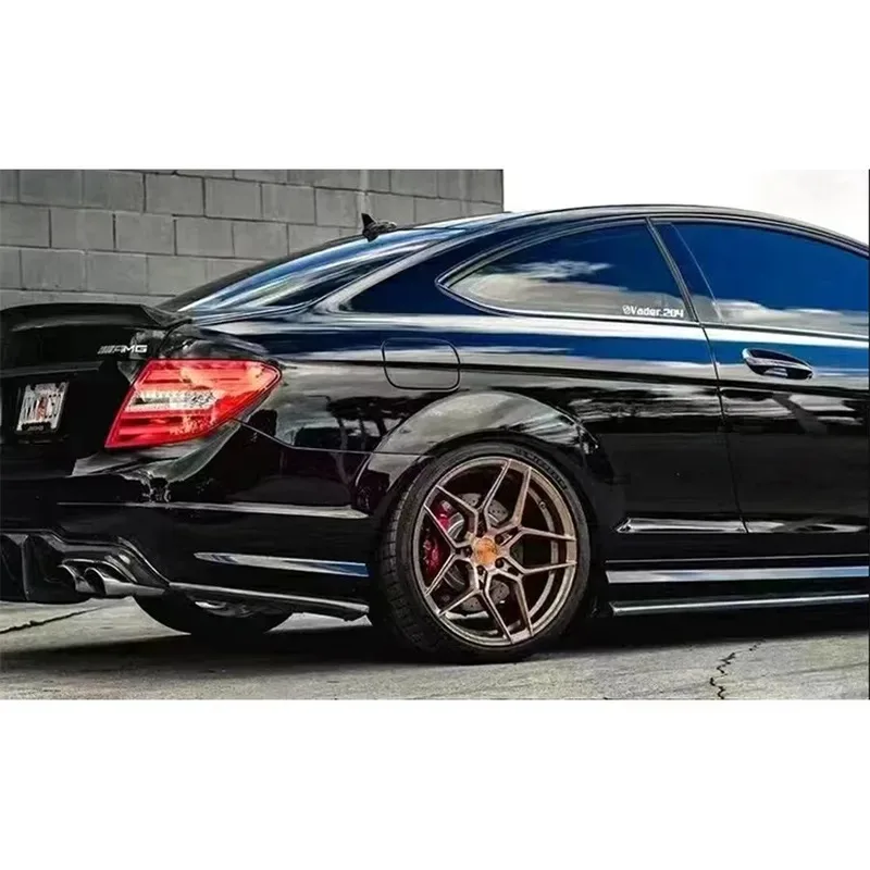 for Mercedes Benz C Class W204 C63 AMG 2007-2014 Carbon Fiber wrap angle Car Rear Bumper Splitter Corner Trim Upgrade Body Kit view 2