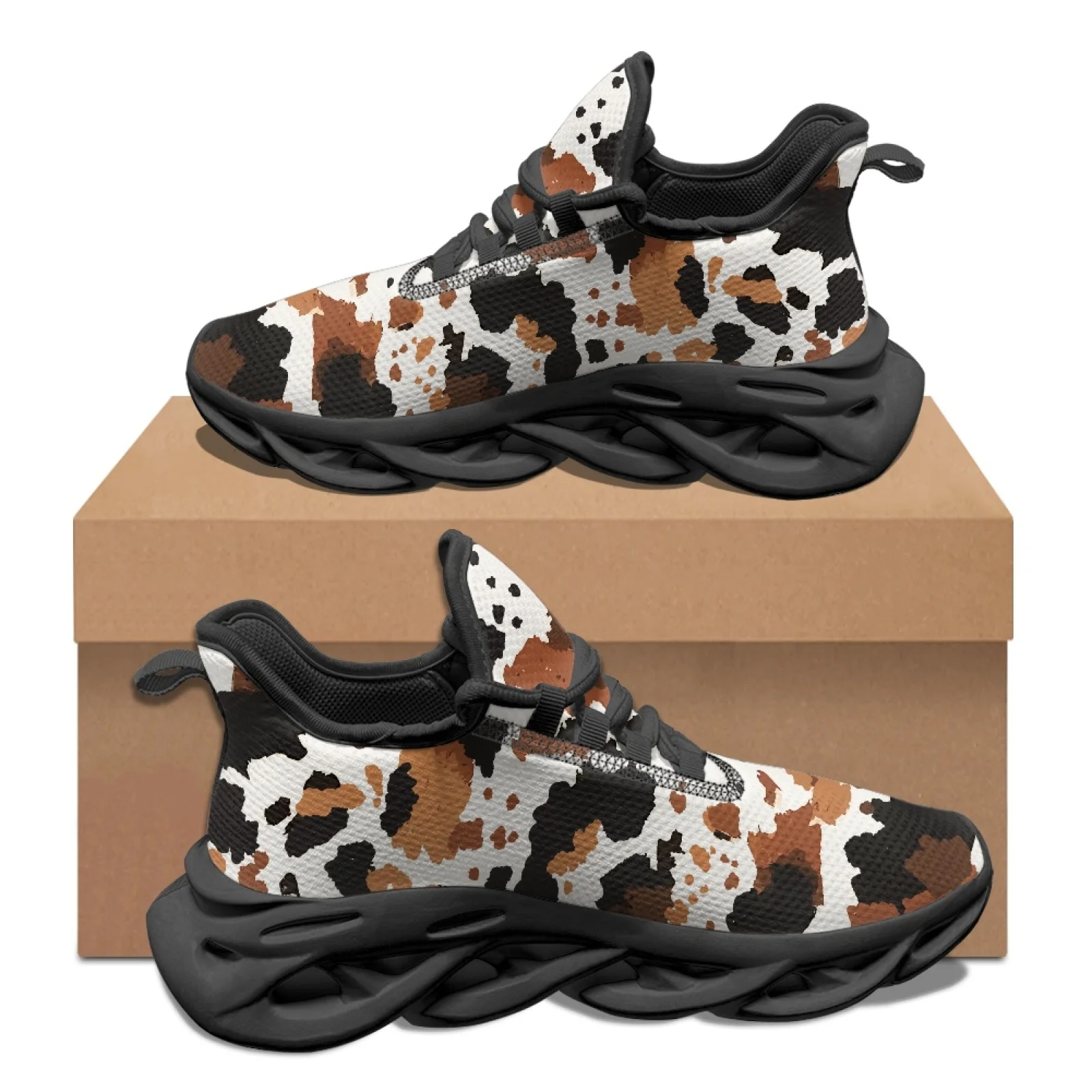 PENSTROLL Cowhide Blade Style Men's Tennis Shoes for Mens Mesh & EVA Running Shoes Athletic Sneakers