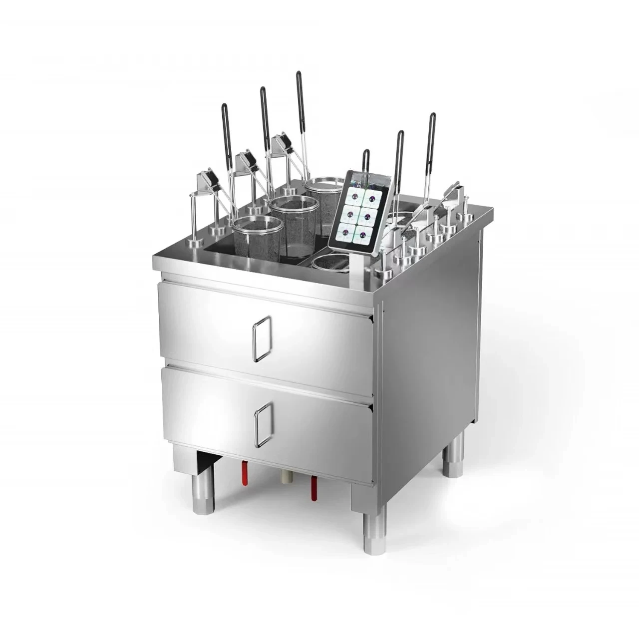 Commercial Automatic intelligent Pasta Cooking Machine Stainless Steel Noodle Boiler 3/6 Baskets Temperature Control Pastaent