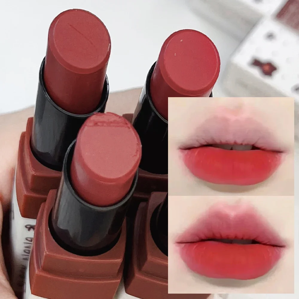 Rose rosa braun matte Lippenstifte wasserdicht Samt dauerhafte nackte rote Kaffee braun feuchtigkeit spendende Lip gloss nicht leicht zu verblassen Make-up