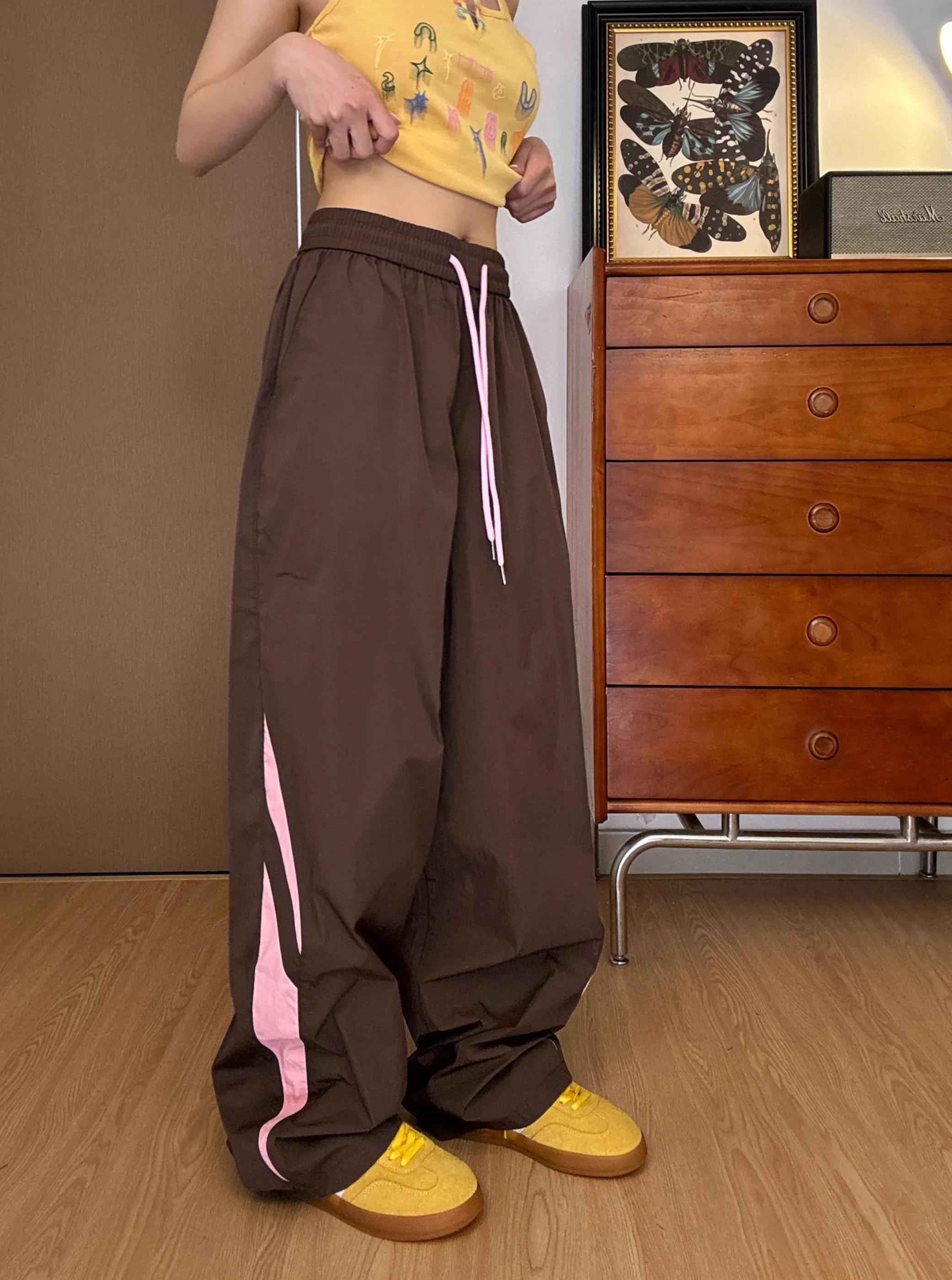 

Women's Summer Thin Dopamine Hip Hop Trendy Wide Leg Pants Retro Spicy Girl SportswearHip Hop Trendy Pants Wear Street Dance
