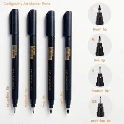 4 pcs Calligraphy Art Marker Pens Brush Art as a gift for Craft Supplies Art Writing Office School Supplies Stationery Student