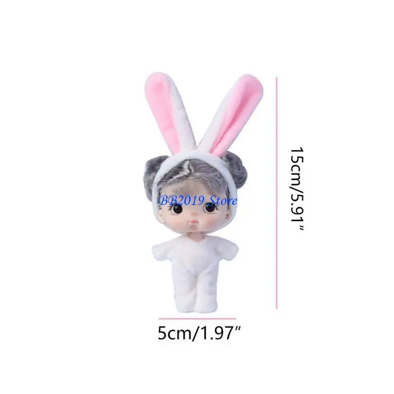 Q0KB – Mini poupée réaliste 4 pouces, avec vêtements bandeau, jouet cadeau pour filles, garçons, tout-petits