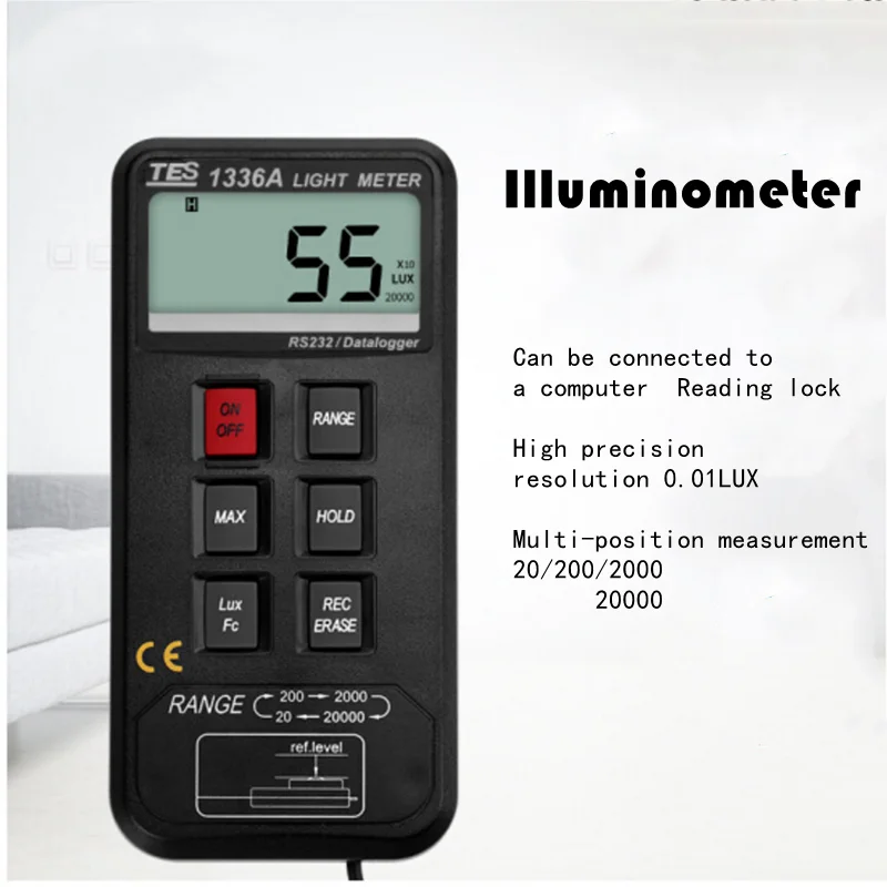 precision illuminance meter Pyranometer, Digital Lux Lightmeter Tester,Light Illuminance Meter,Light Meter