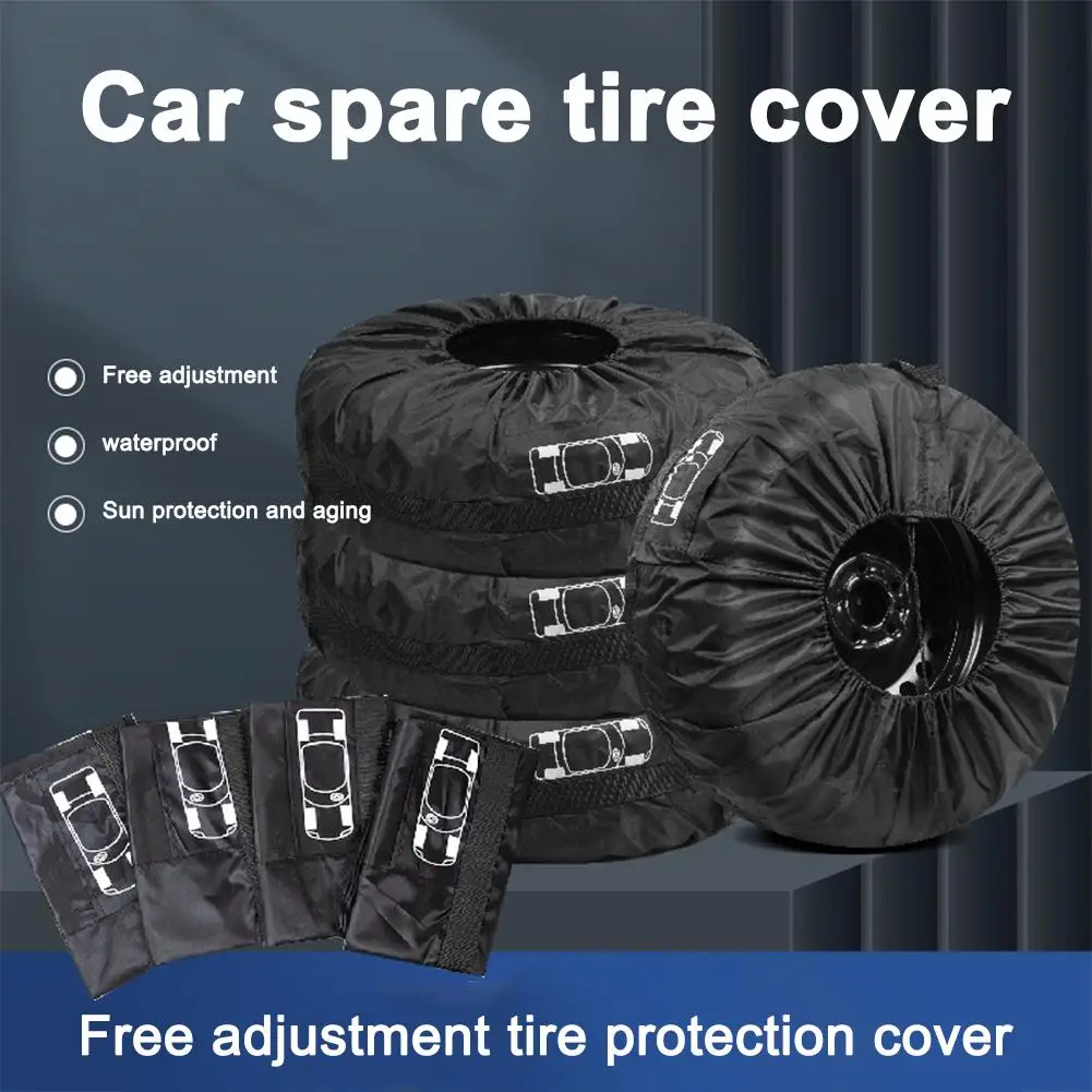 

Чехол для запасного колеса автомобиля (1 или 4 шт.), полиэстеровый мешок для хранения автомобильных шин, универсальный чехол для запасного колеса автомобиля, чехол для шин и колес.