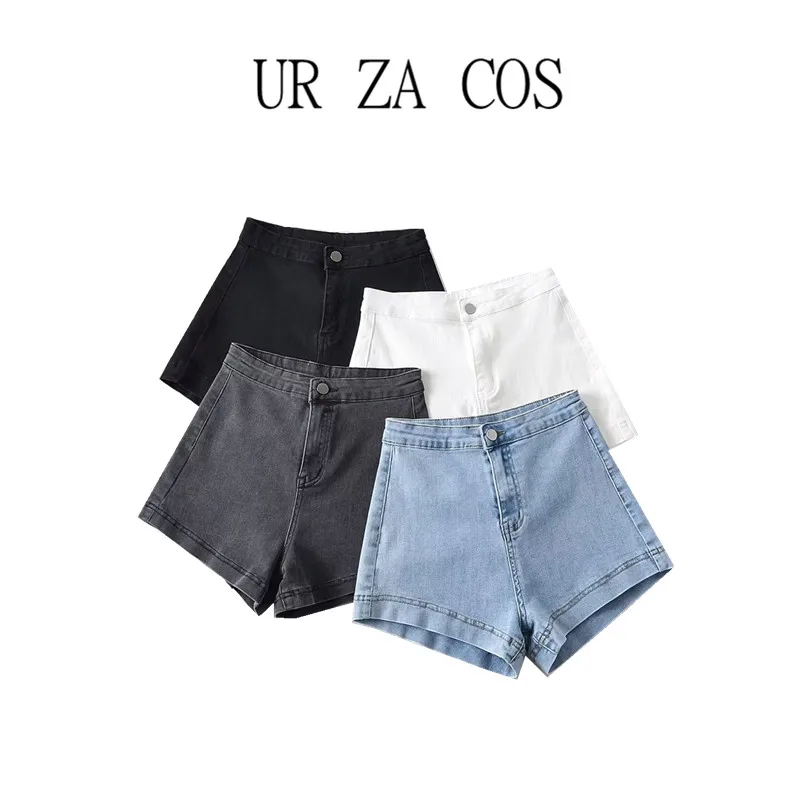 High Waist Denim orts Women's Faion Summer 2023 Sli Slimming Versatile Bodycon orts Trendy One Button Design