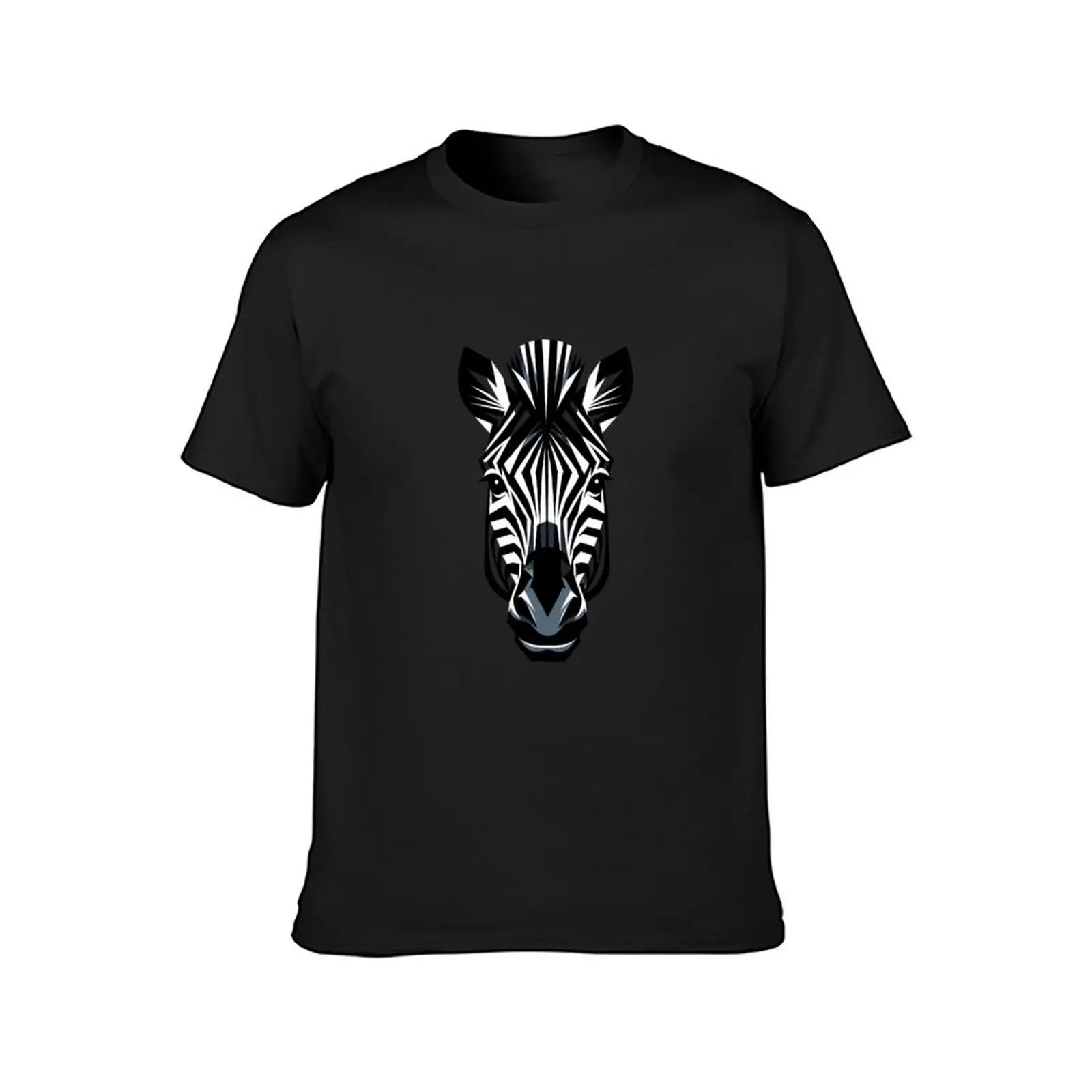 Striped Silence: The Zebra's Gaze T-Shirt summer clothes animal prinfor boys tees workout shirts for men