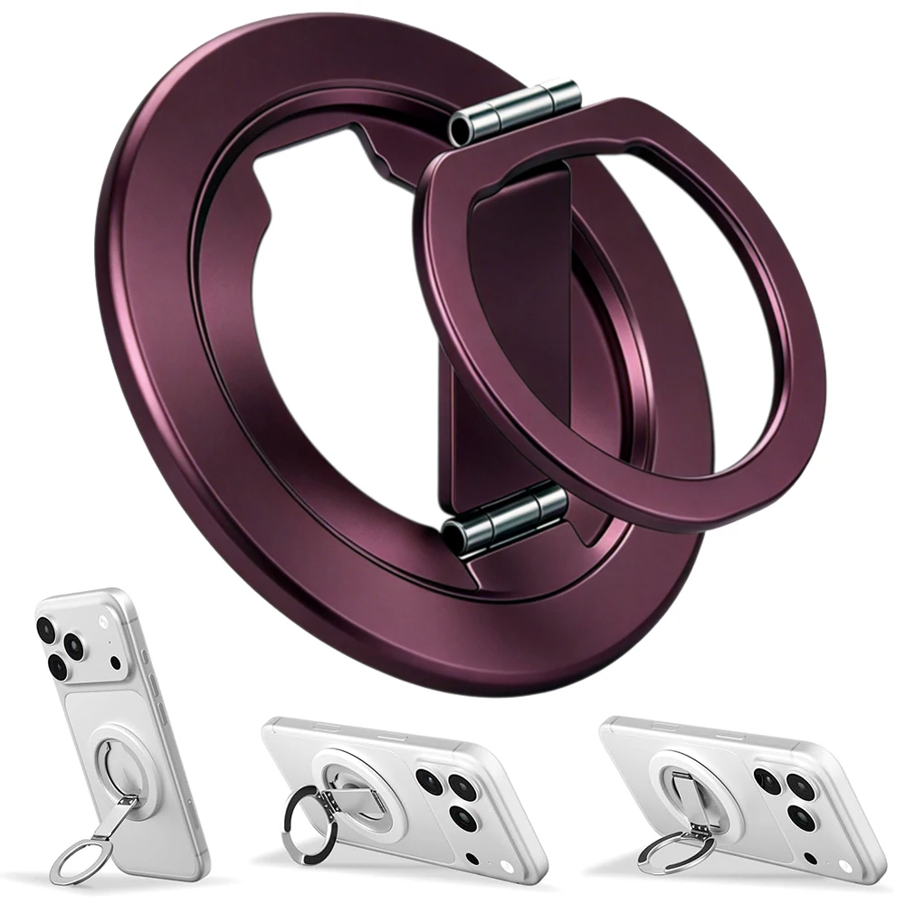 For MagSafe Phone Grip Kickstand, Magnetic Phone Ring Holder 4-in-1 For MagSafe Phone Ring Stand For iPhone 18/1716/15-12 Series