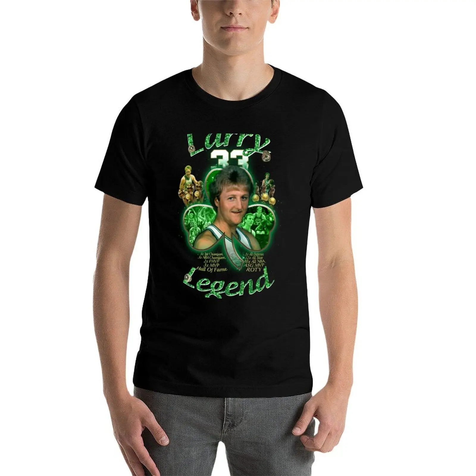 Larry Bird - Vintage T-Shirt anime shirt funny costumes Man t-shirt men tshirt