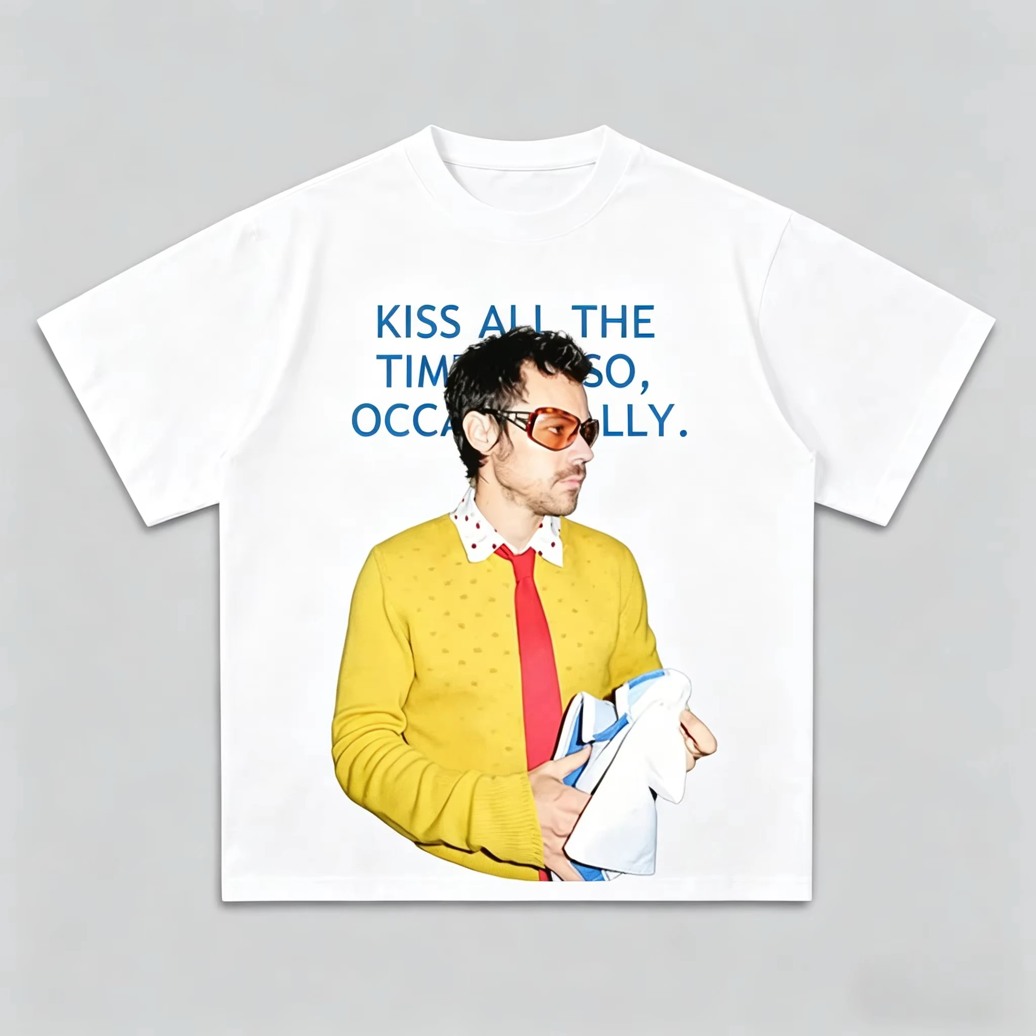 Harry Styles 2026 Album Kiss All The Time Disco Occasionally Unisex Cotton Shirt Summer O-Neck Short Sleeve Tshirt Fan Gift