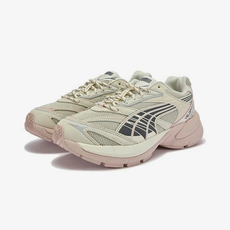 Puma genuine Velo new men's and women's beige pink casual retro casual shoes 406757-02