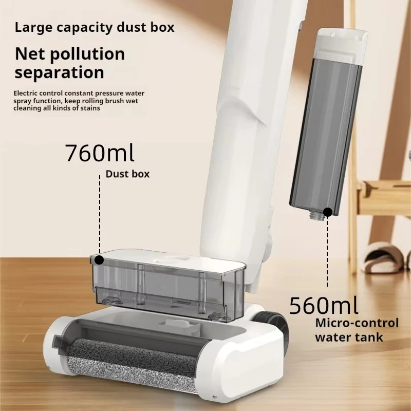 2000mAh Rechargeable Handheld Vacuum Robot Sweep Wet Mopping Self‑Cleaning Multifunctional Household Home Floor Cleaner