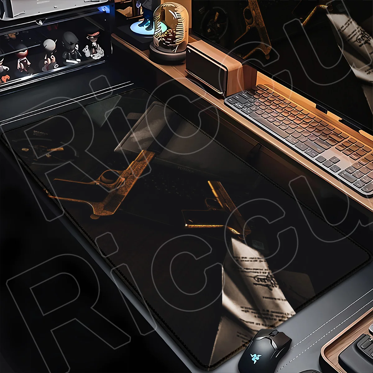 Escape From Tarkov – Neue Hintergrundbilder, Mauspad, PC-Zubehör, Mauspad mit verstärktem Rand, taktisches Design, 900 x 400 mm, Gaming-Mauspad. – Detail 13