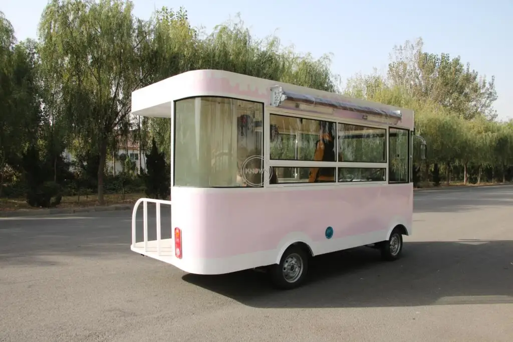 Commercial Mobile Electric Food Truck for Sale Stainless Steel Hot Dog Food Carts Street Dicing Van with Fast Food Snacks