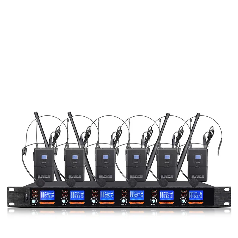 TLF Xtuga  U640 UHF Wireless Microphone System Whole Metal Handheld 6 Transmistter Excellent for Stage Karaoke
