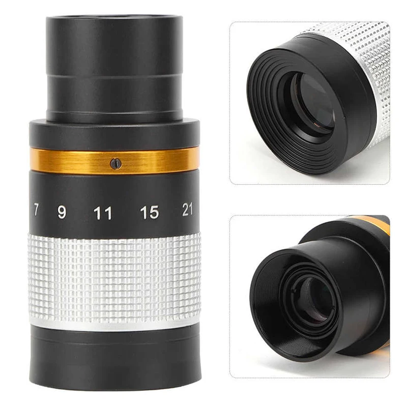 Astronomical Telescope Magnification Eyepiece Professional 7-21mm and 8-24mm Continuous Zoom Eyepiece for Astronomy Observation