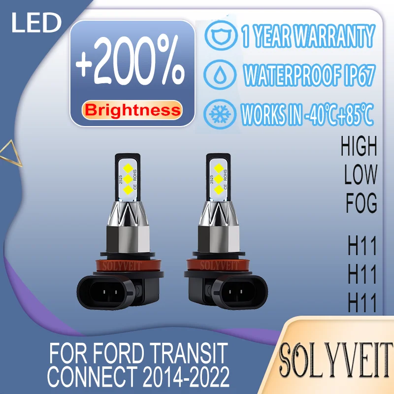 

Enhanced Visibility H11 H11 H11LED Headlight foglight For Ford Transit Connect 2014 2015 2016 2017 2018 2019 2020 2021 2022