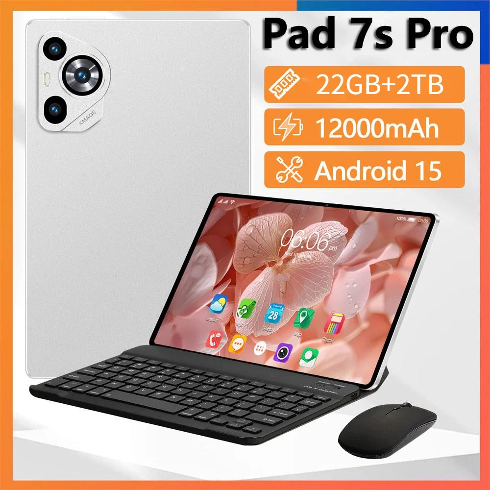 

Планшет Pad 7s Pro Original с экраном 11,6 дюйма, глобальная версия, Android, 5G, две SIM-карты, аккумулятор 12000 мАч, 22 ГБ+2 ТБ, детские планшеты