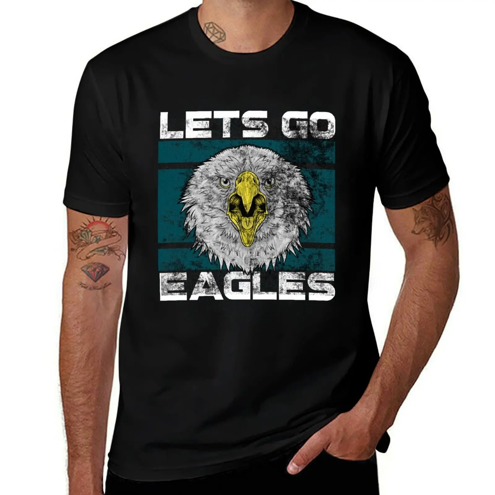 

LETS GO EAGLES!! washed and worn look! T-Shirt t shirts for man graphic tees man t shirt cotton essential t shirt T-shirt