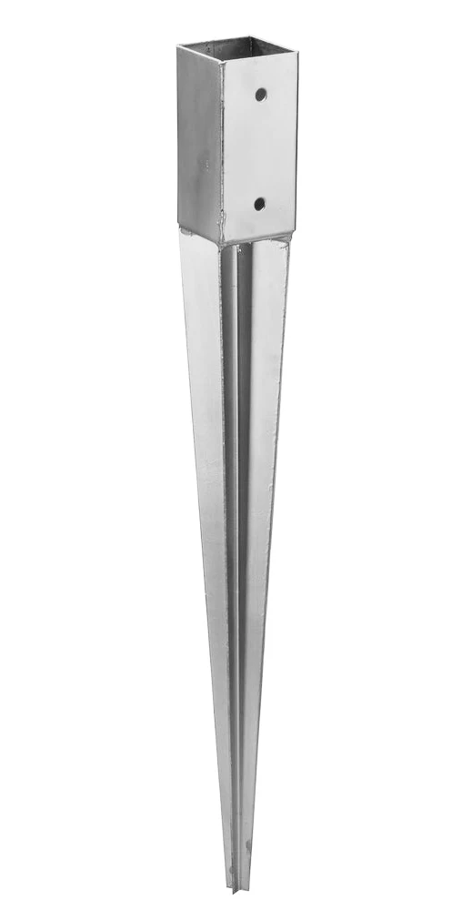 De basis van de ankerstok wordt gehamerd 4,6x55 cm