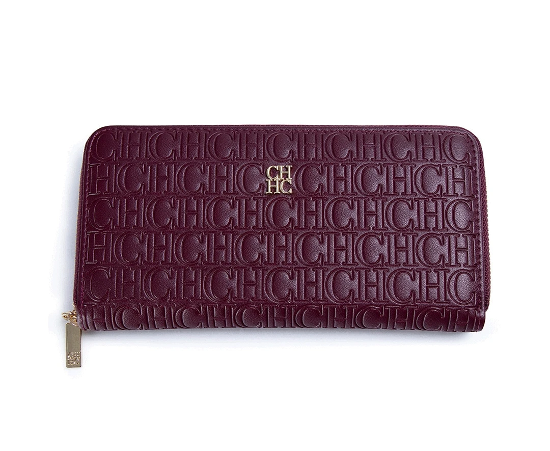 CH Fashion Classic Women's Portable Wallet Solid Color Design Multi-Letter Embossed Women's Coin Purse Minimalist