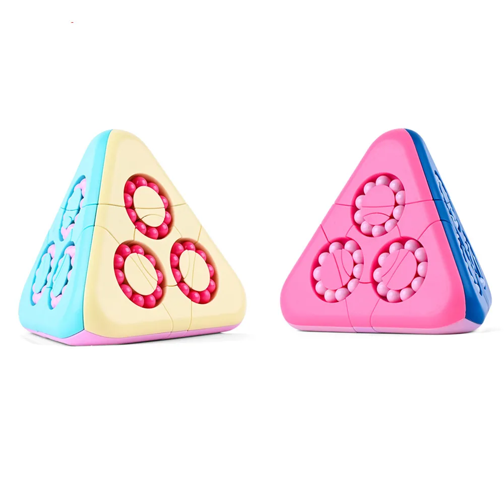 2025 nova pirâmide de feijão mágico cubo mágico rotação de dedo cubo mágico alienígena quebra-cabeça educacional crianças brinquedos magico cubo