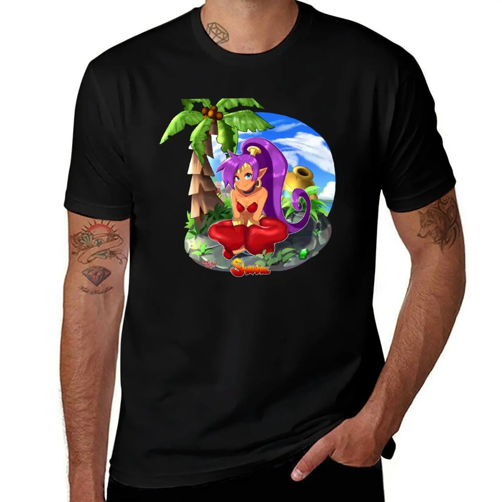 Shantae! T-Shirt black cotton t-shirt plain for man package t shirts for man cotton soft t shirt for man T-shirt