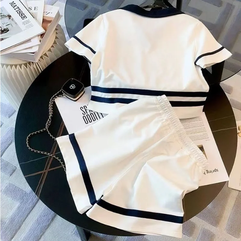 

Женская спортивная одежда Salt Series Street Sle, лето 2022, модный возрастной комплект из двух предметов, европейский повседневный комплект orts