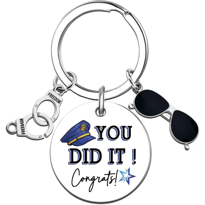 Handcuff Keychain, Police Officer Gift for Men, Firefighter Appreciation, Police Academy Graduation Present, Cop Accessory