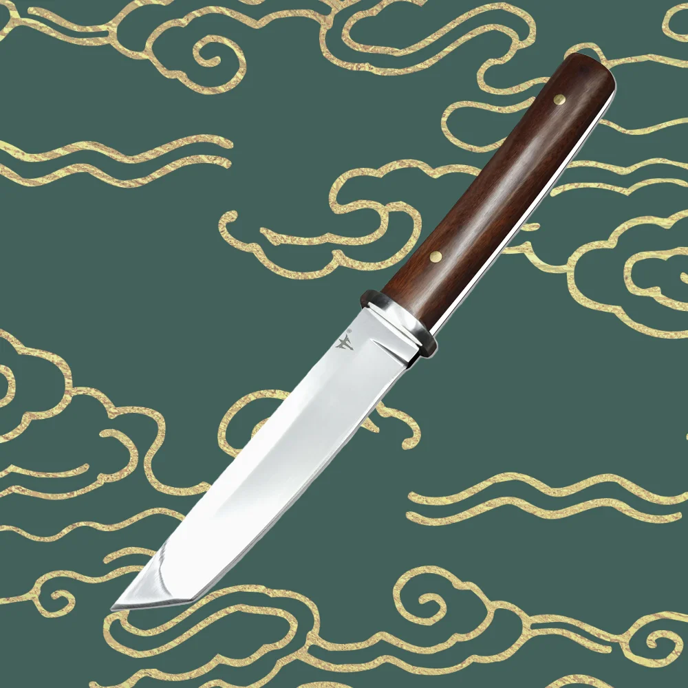 

Зеркальная поверхность, лезвие 440C, ручки из палисандра, лезвие Танто, походный нож, тактика выживания для самообороны, военные инструменты, уличный нож