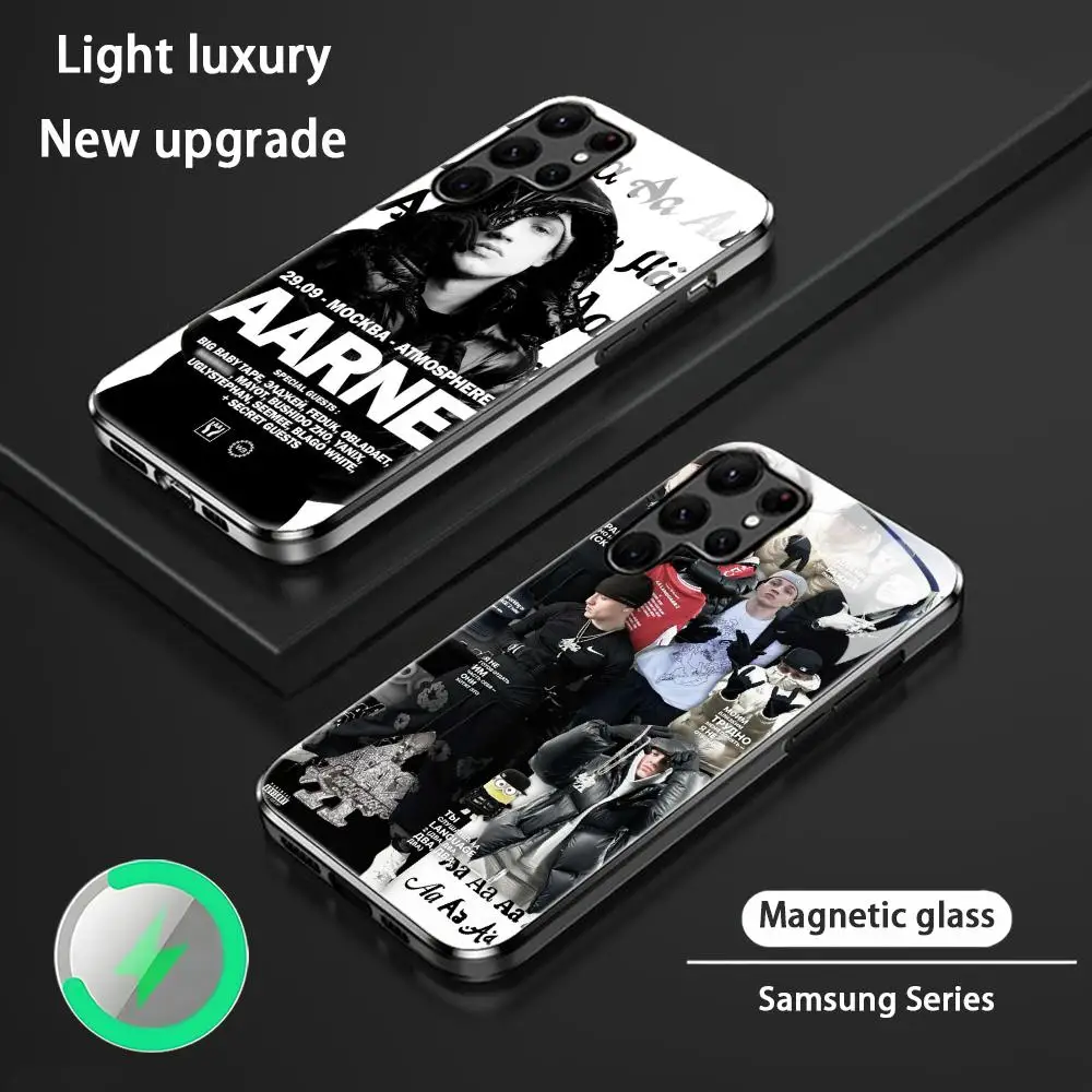 RAPPER Aarne Phone Case For Samsung S26 S25 S24 S23 S22 S21 S20 Plus Ultra Glass Magnetic Case