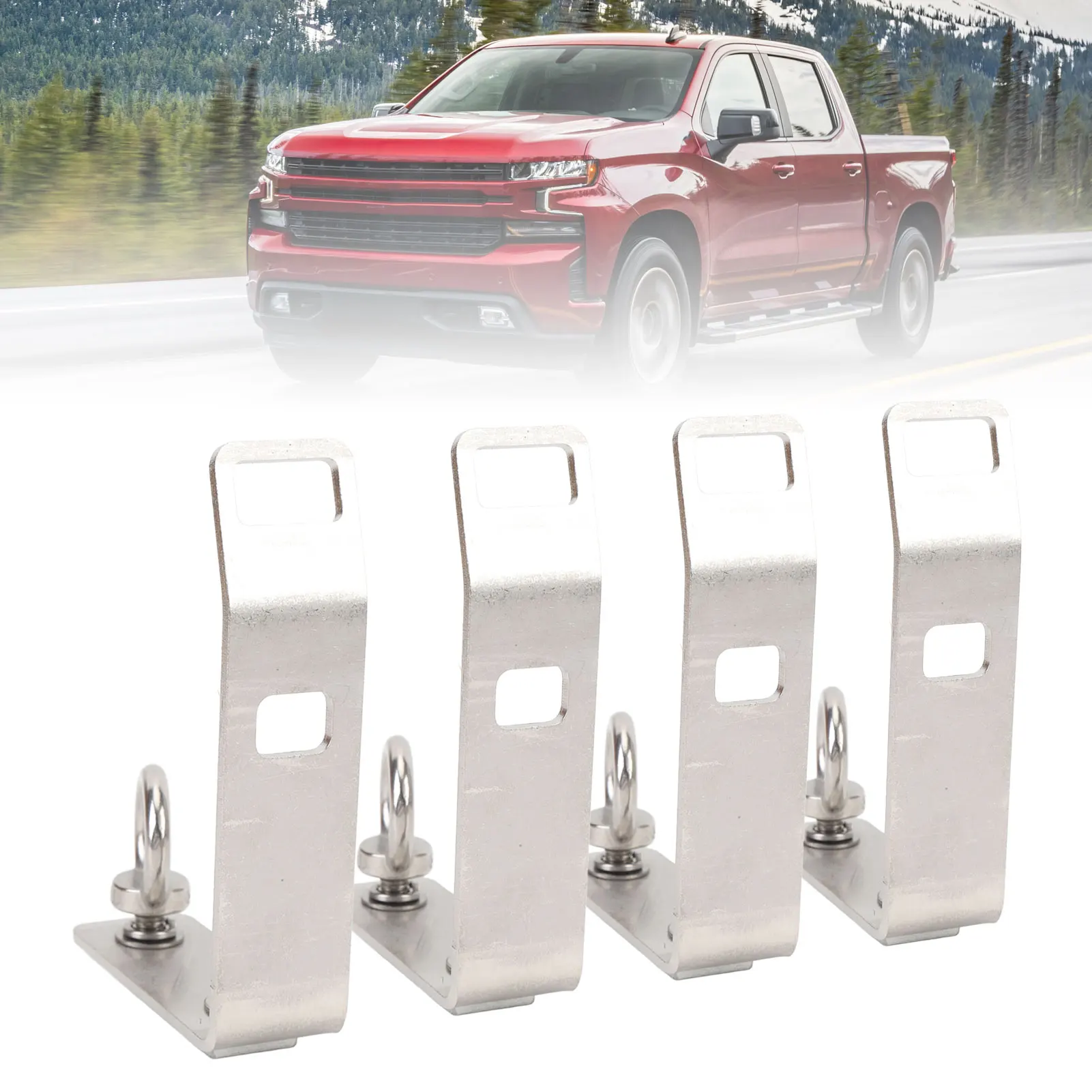 New 4Pcs Roof Rack Load Stops Replace T Slot Truck Cross Bar 304 Stainless Steel for Ladder Firewood Skis Kayak Accessories