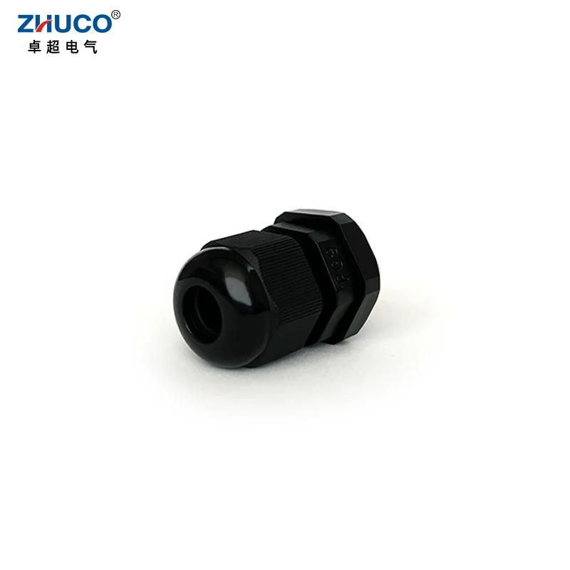 ZHUCO 10Pcs PG9 Waterproof Black Nylon Cable Cover Kit For 4-8mm Plastic PA66 Adjustable Cable Gland Cord Connector With Gasket