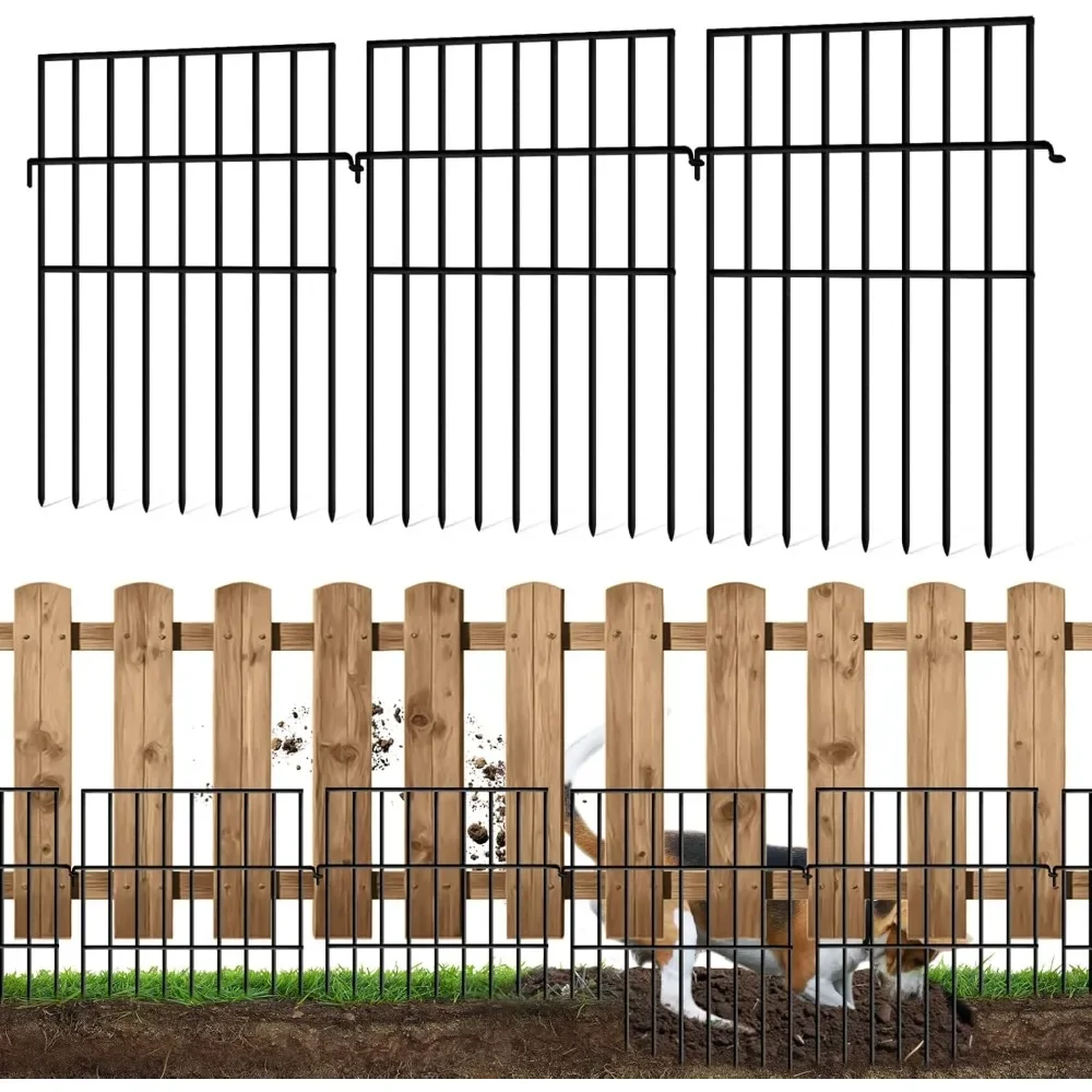 

Garden Fencing Animal Barrier,No Dig Fence Panels, 1.27 Grip Rustproof Dog Digging Fence Barrier