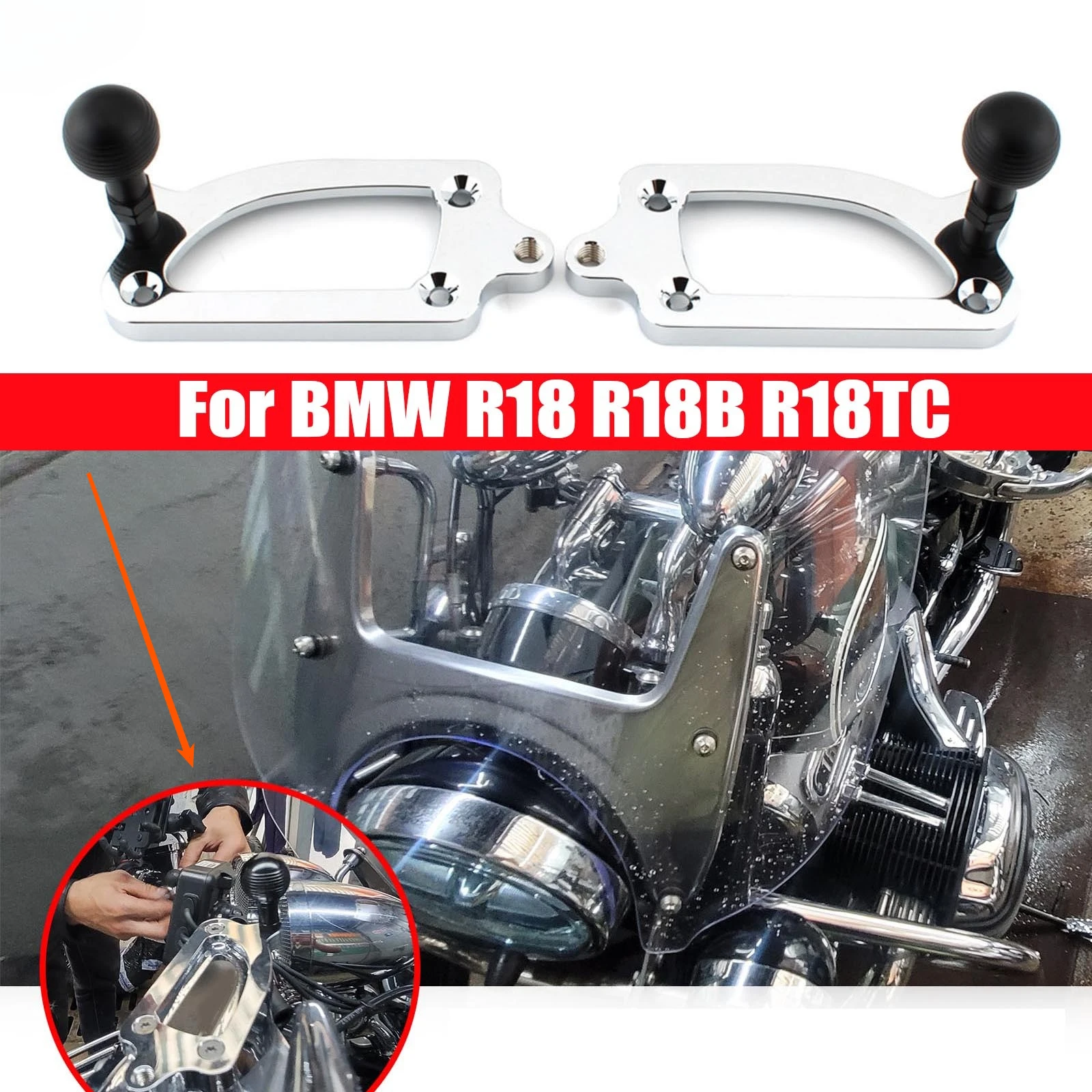 Motorcycle Upper Pump Cover Hand Bracket Ball Head Brake Oil Cup Cover Aluminum For BMW R18 R18B R18TC