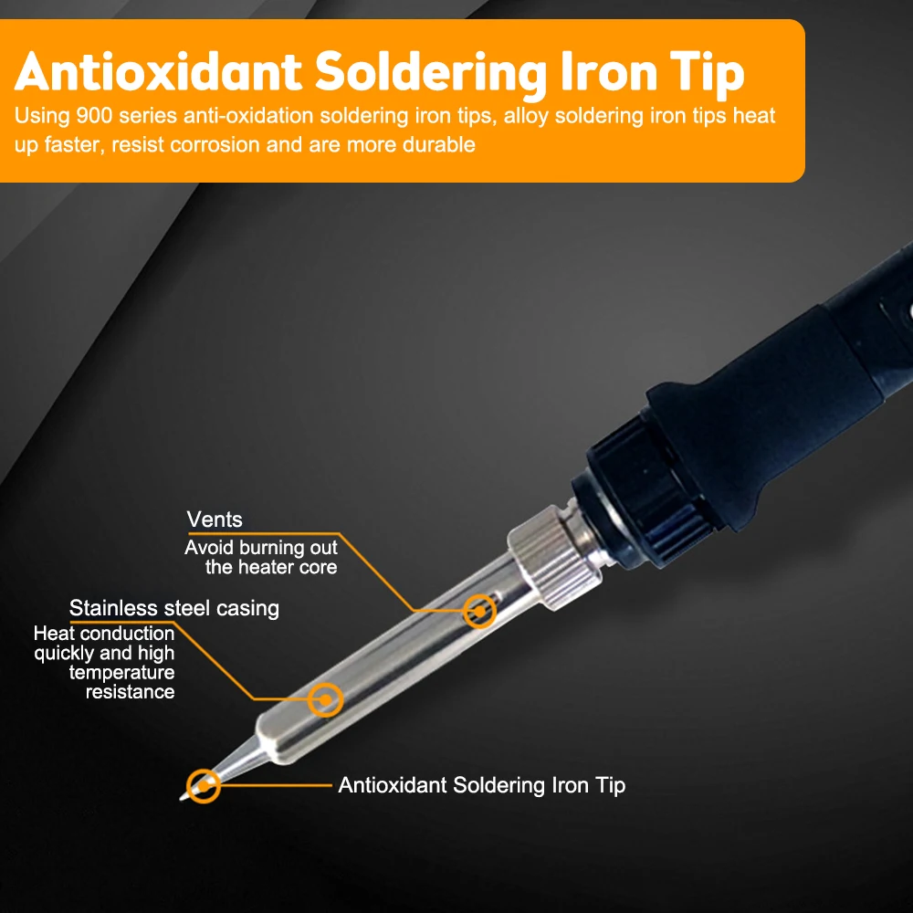 80W Electric Digital Soldering Iron Station 220V 110V 180-480 ° C Temperature Adjustable Welding Soldering Tips Tools Accessorie