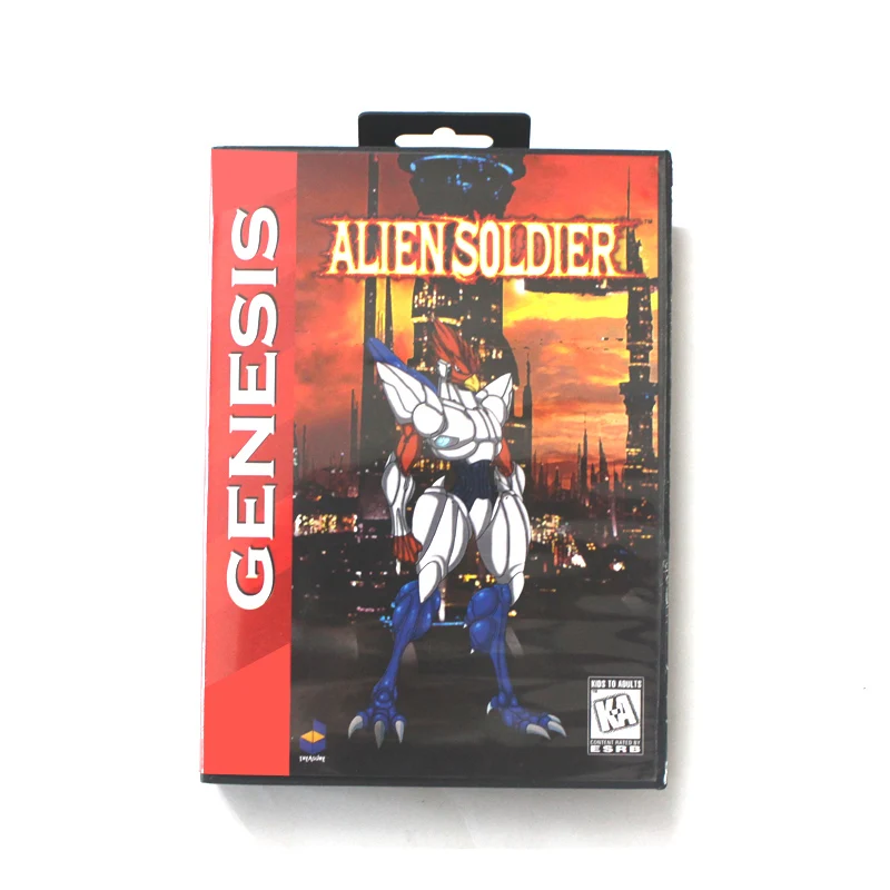 

Игровая карта Alien Soldier MD, 16-битный чехол в США для Sega Megadrive Genesis с розничной коробкой