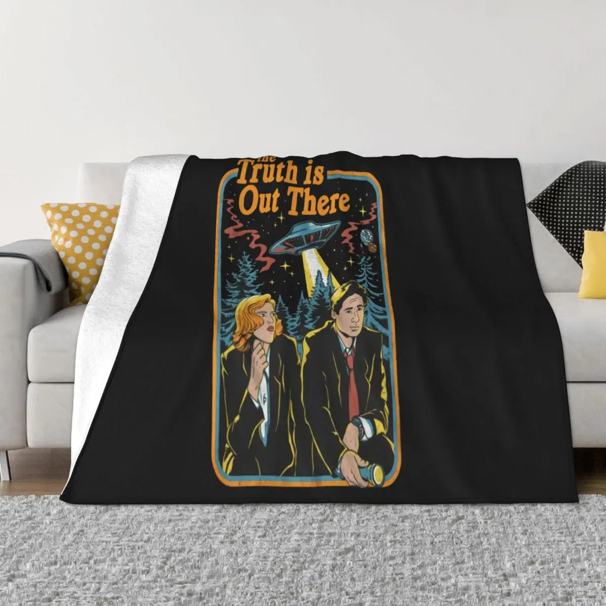 

The X Files Science Fiction Tv Retro Picture Full Color Adult New Design Middle Aged Throw Blanket