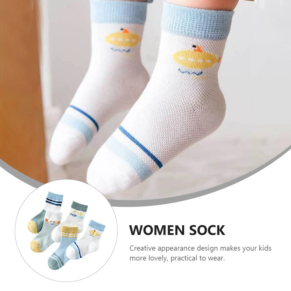 

5 Pair Socks Floor Thick Invisible Warm Keeping Breathable Cozy