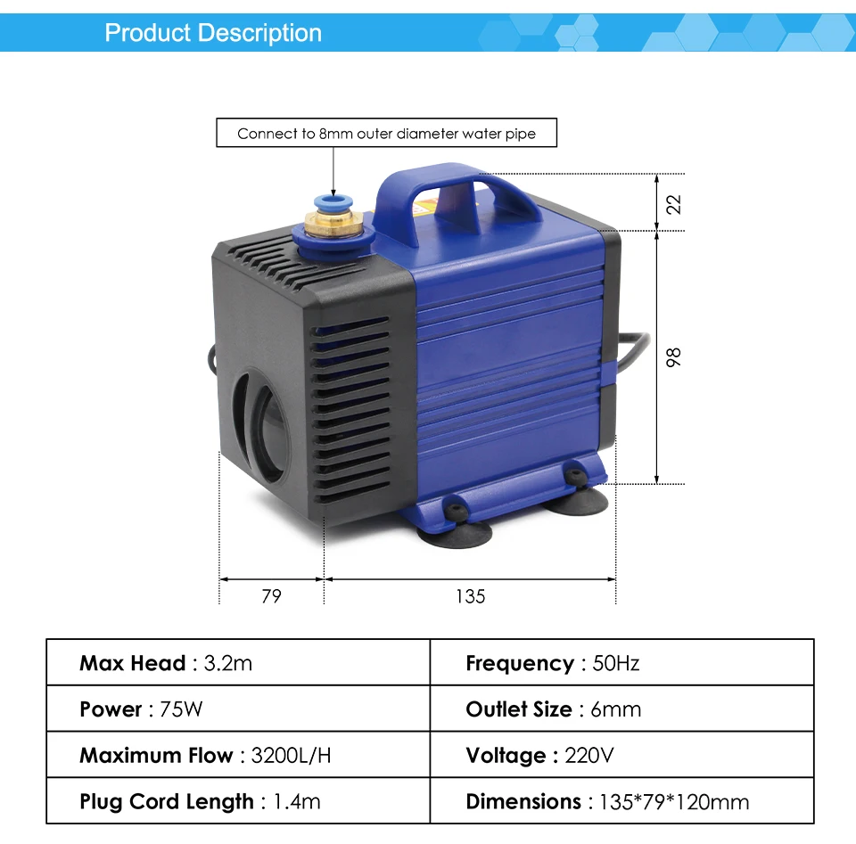 G-Penny 3,7 kW 100 mm wasserdichter, wassergekühlter CNC-Spindel-Kit im Bullet-Design für Holz- und Steinschnitzerei, Fräsen, HY-Inverter, Halterung, Pumpe – Detail 13