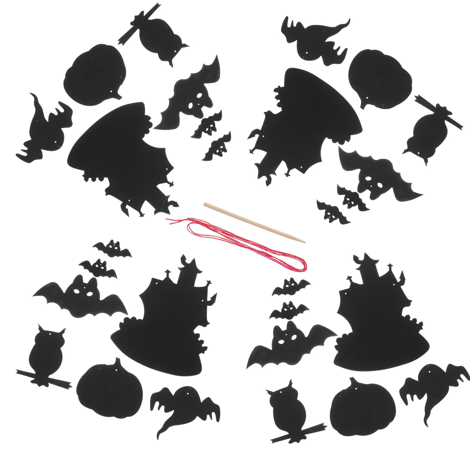 8 مجموعات مضحك خدش ورقة الخفافيش النمذجة الحرفية أطقم الإجهاد الحسي الإصدار بطاقات الصفر DIY بها بنفسك المواد الفنية #6