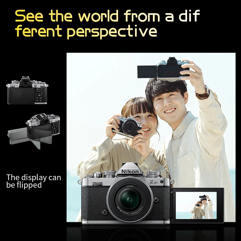 كاميرا Nikon Z fc Zfc DX-Format بدون مرآة كاميرا رقمية اختيارية NIKKOR Z DX 16-50mm f/3.5-6.3 VR أو Z 28mm F2.8 عدسة