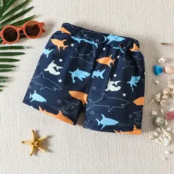 2024 Children Shorts Shark 3D Print Boys Swimming Trunks For Kids Beach Shorts Cartoon Swimsuit Shorts Baby Swimwear Boy Clothes