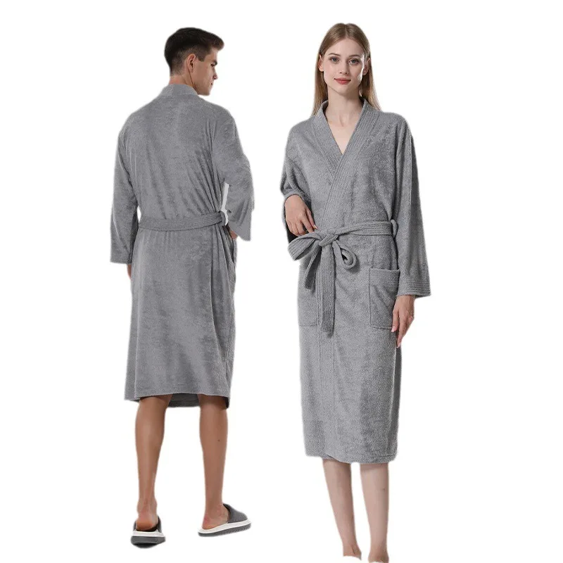 Albornoz casero Material de toalla absorbente Pijamas Pijamas para parejas Albornoz de SPA informal