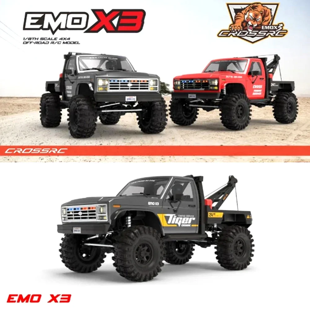 CROSSRC EMO X3 Northeastern Tigers 1/8 RC Electric Remote Control Model Car Crawler Road Rescue Vehicle