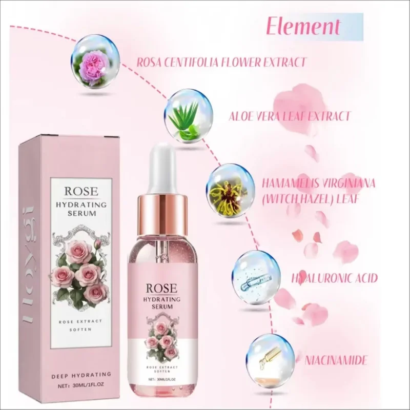 Rose Essence Moisturizing Toner Deep Hydration Long Lasting Cleansing Impurities Moisture Glow Skincare Suitable for Girls